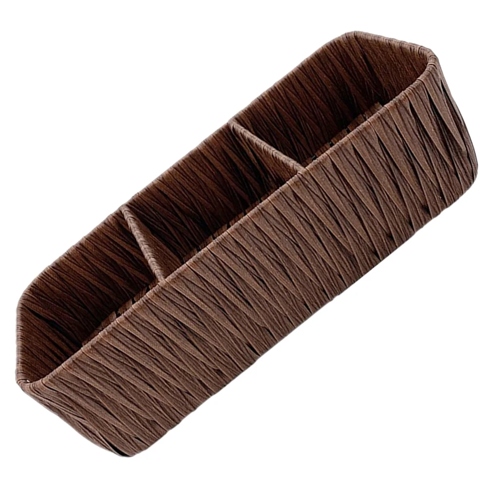 

Storage Box Woven Basket Organizer Desktop Small Cover PP Baskets High Grade Material Multi Functional Home Decor Storage