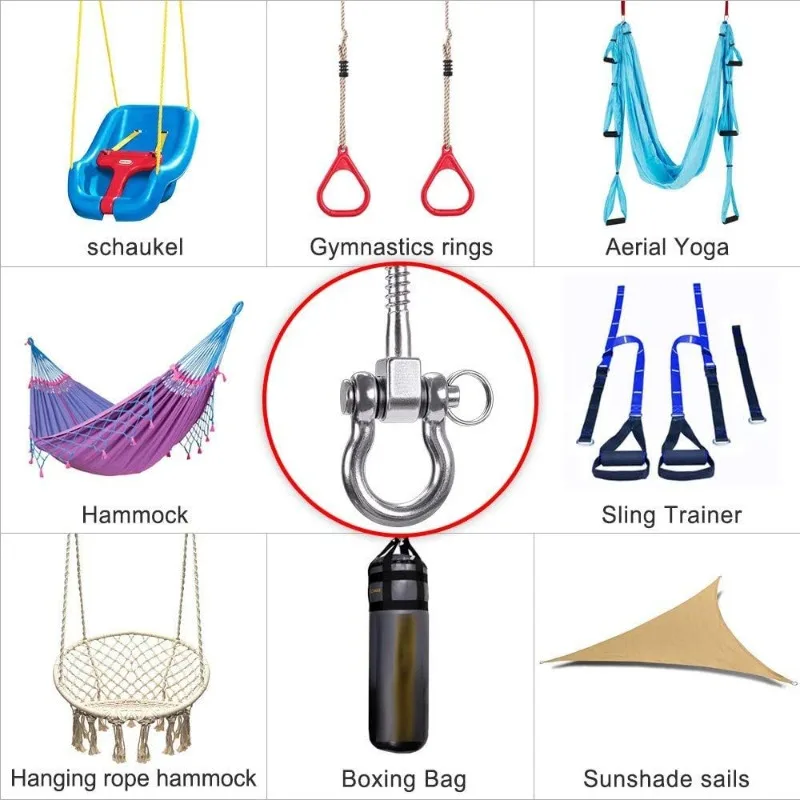 Boxing Sandbag Hook, Swing Buckle Yoga Hammock Hanging Accessories Outdoor Swing Hook
