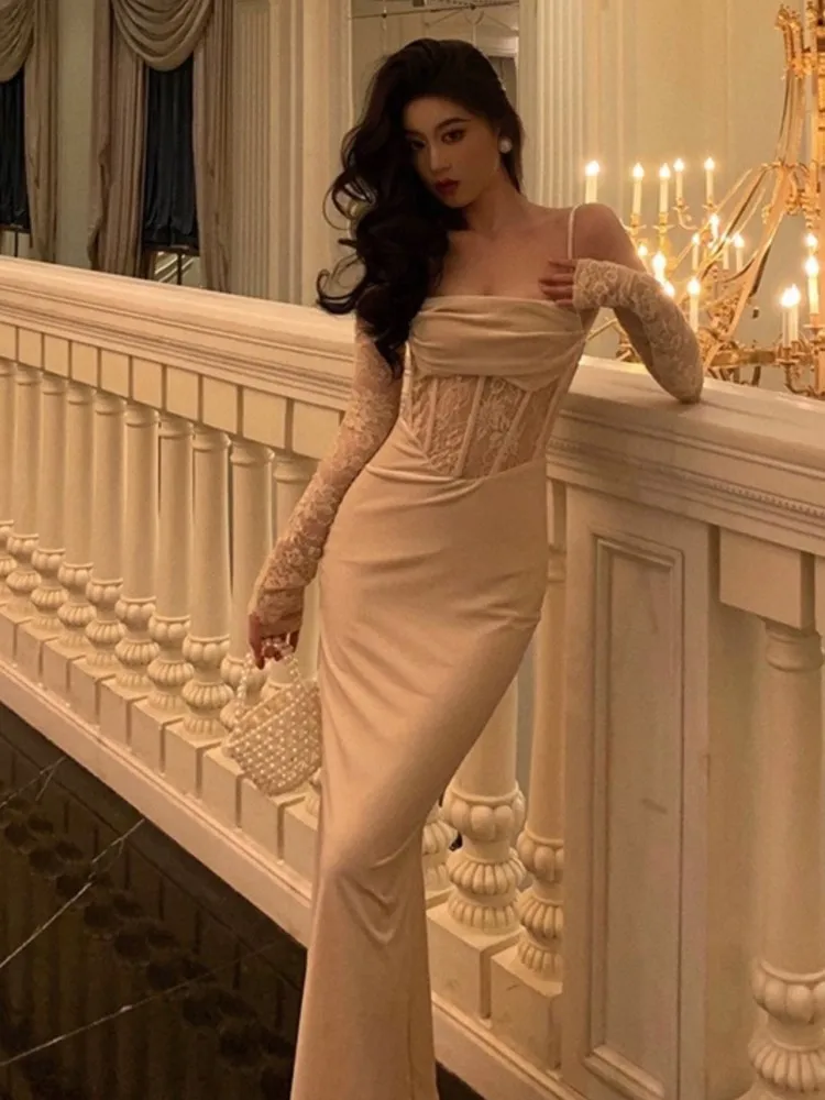 Sexy Velvet Bodycon Wedding Party Dresses Women Elegant Hollow Out Formal Occasion Evening Prom Robe Summer Long Vestidos