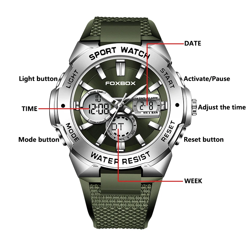 Lige Top Luxe Merk Heren Horloges Militaire Sport Chronograaf Mode Quartz Polshorloge Waterdichte Klok Logio Masculino 2023