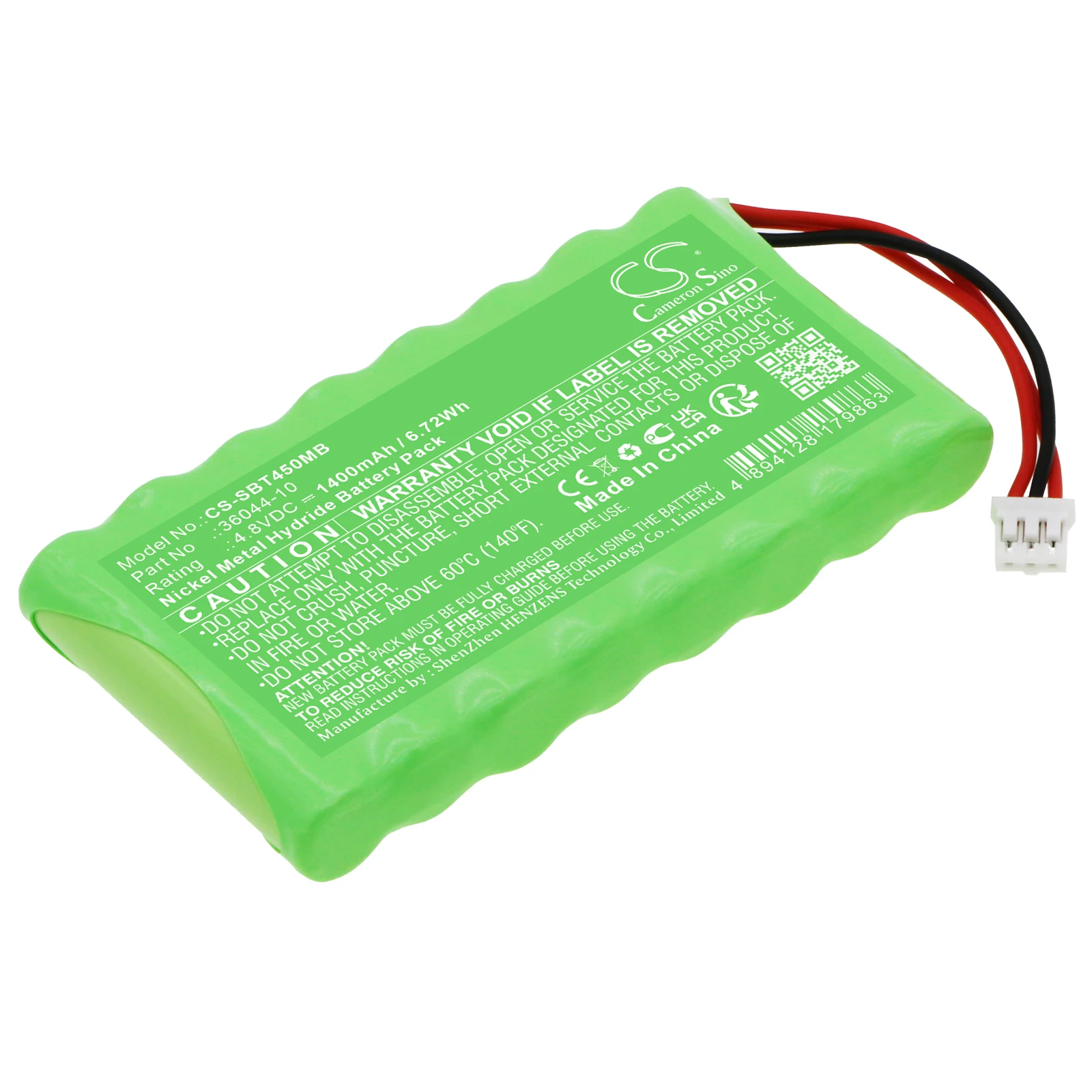 

Cameron Sino 4.8V 1400mAh BabyPhone Battery 36044-10 for Summer Pure HD 4.5 Inch Monitor, Baby Pixel Z,Color Video Monitor 36203