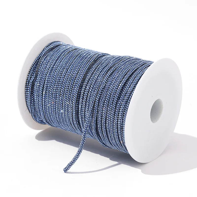 50yards 4mm Crystal Rhinestone Cord Trim Glass Diamond Rope DIY Sewing For Clothes Shoes Bags Wedding Dress Costume Decoration image 3