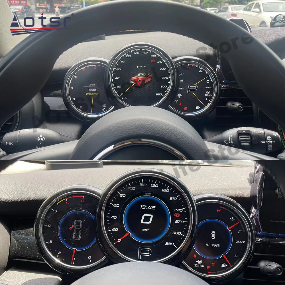 For BMW Mini Cooper R56 R55 R57 R58 F55 F56 F57 F58 2004~2023 Performance Display Dashboard LCD Speed Table Virtual Information