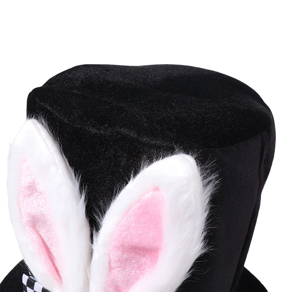 Casual Realistic Easter Bunny Cosplay Props Funny Party Rabbit Ear Hat Velvet Halloween