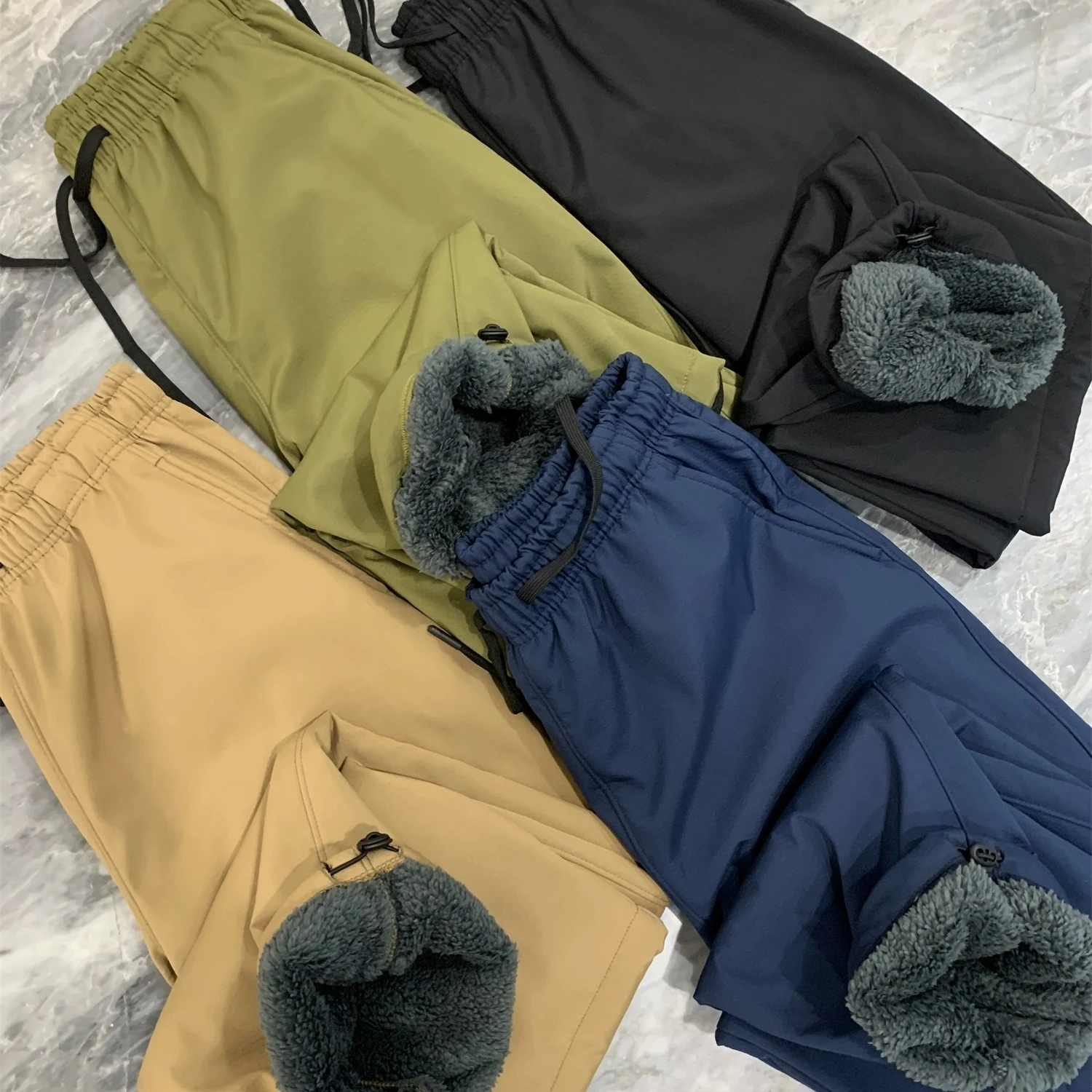 

Thiened Fce Winter Men's Outdoor Windproof Straight Leg Casual Pants Warm Not Puffy Super Value Recommendation