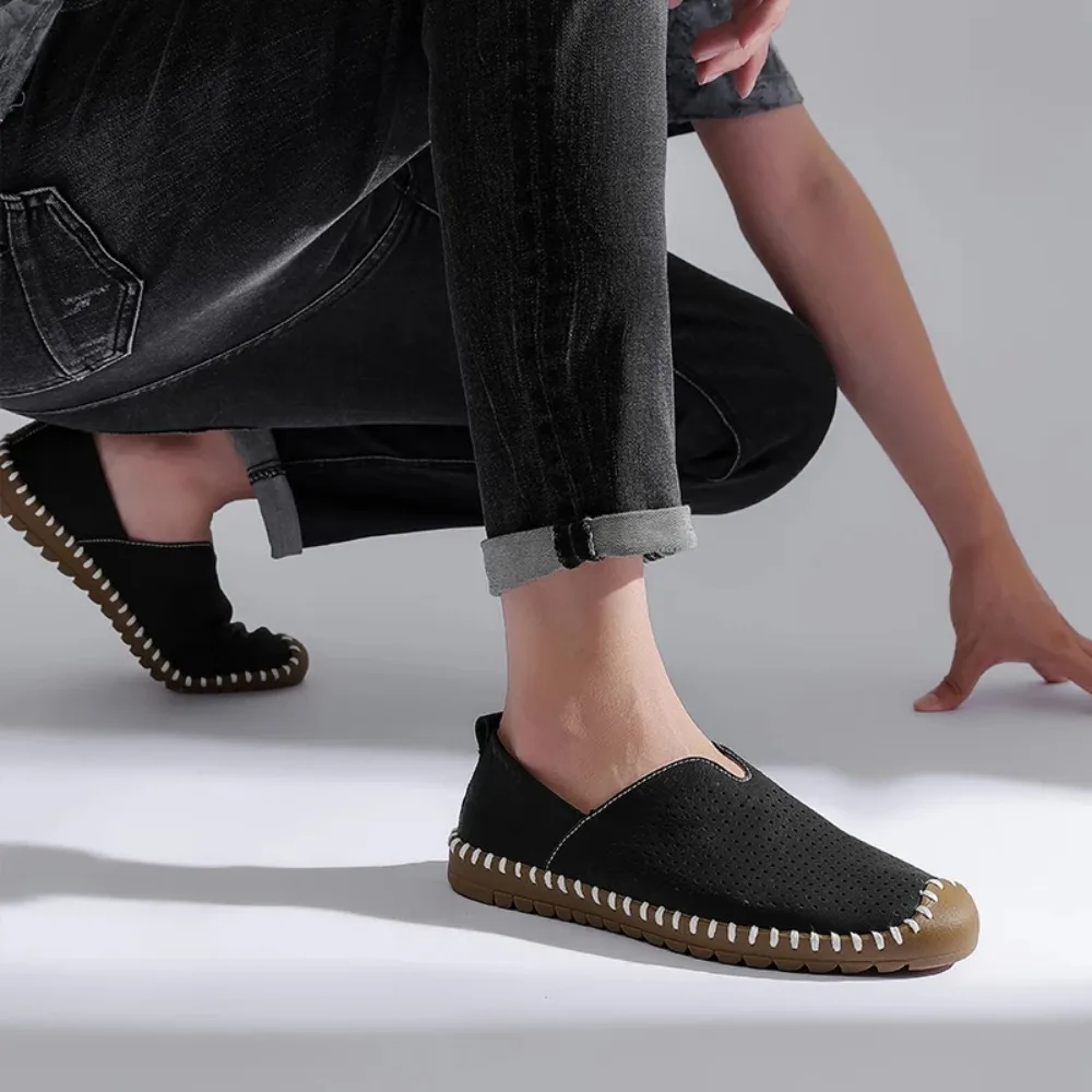 

Handmade Leisure Male Walking Shoes Breathable Soft Loafers Slip on Men Casual Shoes Sneakers New Fashion Comfortable Moccasins