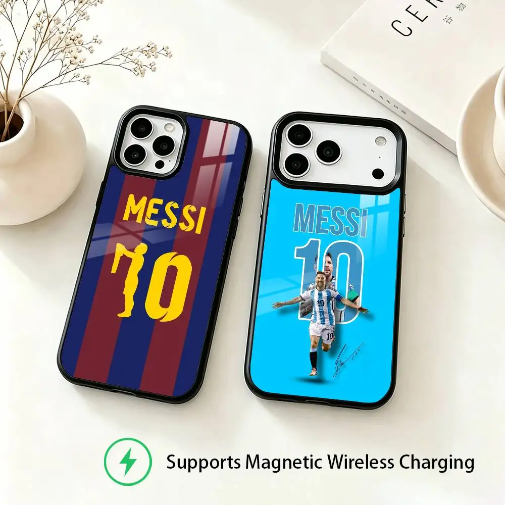 Football S-Star M-Messi-i Phone Case For iPhone18,17,16,15,14,13,12,11 Plus,Pro Allows magnetic wireless charging