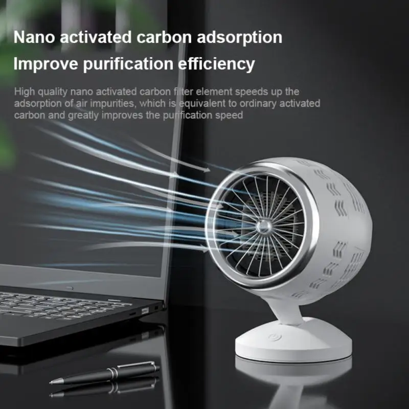 Desktop Air Purifier Anion Purification Deodorizer Ozone Ionizer Generator Dust Cigarette Smoke Remover Home Office Accessories