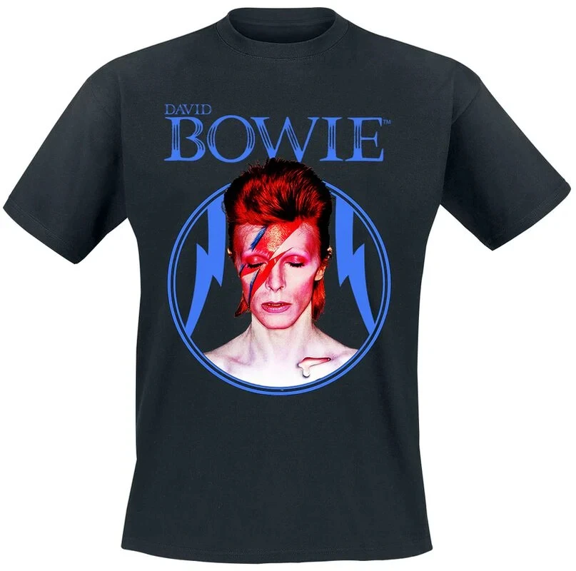 Hot David Bowie Graphic Cotton Band T-shirt Unisex Summer Short Sleeve Fashion Brand Tee Luxury Casual Vintage Tees