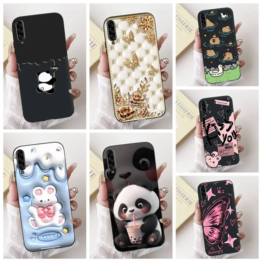 For Samsung Galaxy A09 5G Case SM-A908B Cover Cartoon Painted Soft Silicone Shells for Samsung A50 A50s A30 A30s A20 Phone Funda