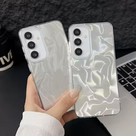 Luxury Laser Matte Case For Samsung Galaxy S25 S22 S24 Ultra S21 S23 S24 FE A55 A15 A16 A35 A25 A53 A56 5G Hard PC Phone Cover