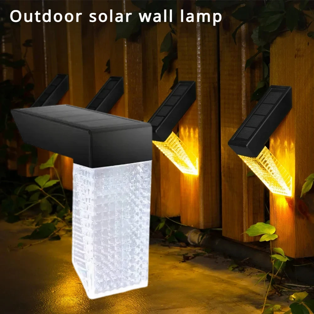 New LED Wall Lights Solar Lights Outdoor Corridor Staircase Lights Outdoor Waterproof Garden Fence Decoration