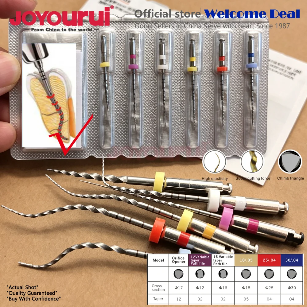 6Pcs/Box Dental Root Canal File NiTi Rotary 0212# 0216# 0518# Treatment Instruments Endodontic Instruments Anti-Fracture Clinic