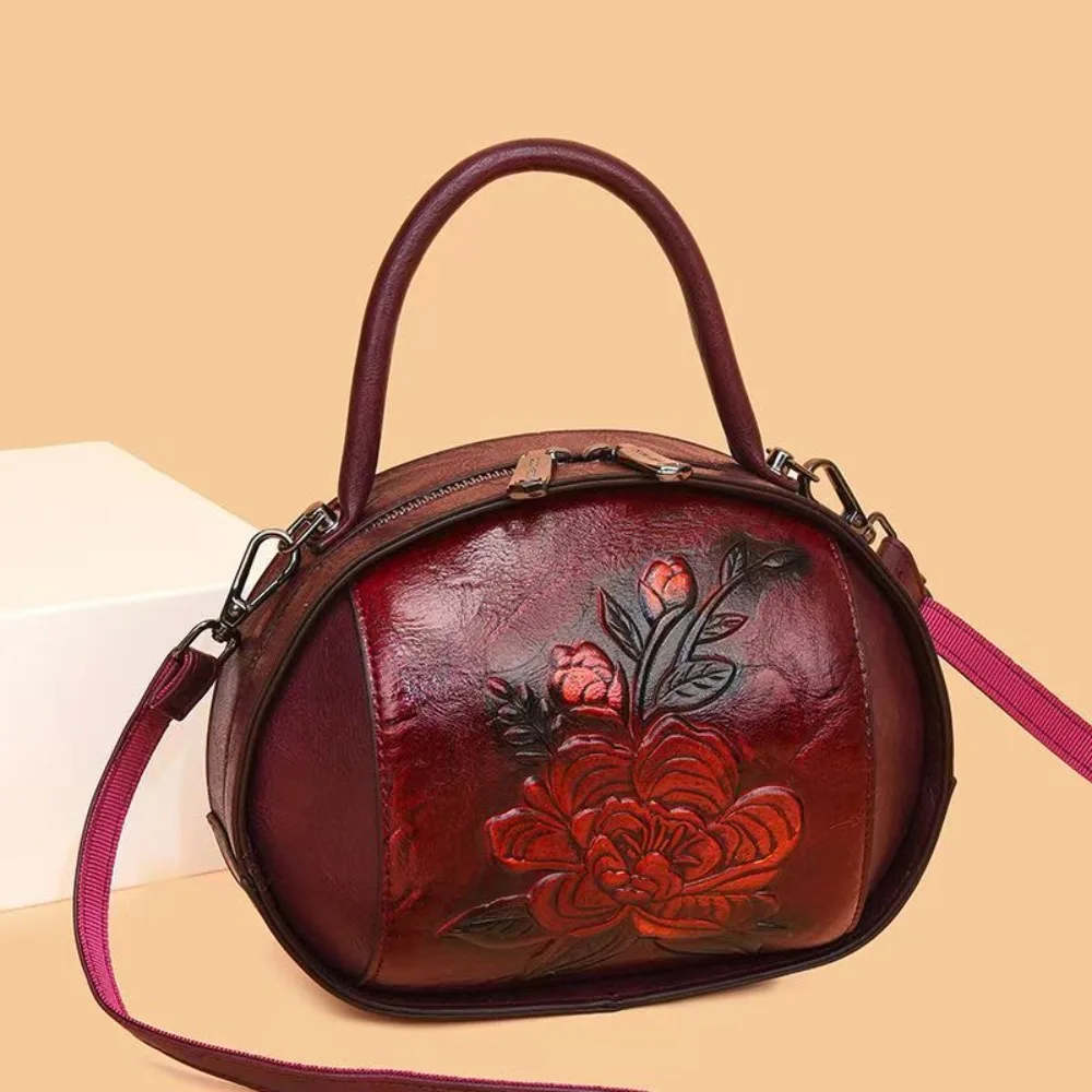 

2026 New Retro Chinese Ethnic Coin Purse Women's Vintage Oval Mom's Wallet with Multiple Layers Zipper Closure Handbags