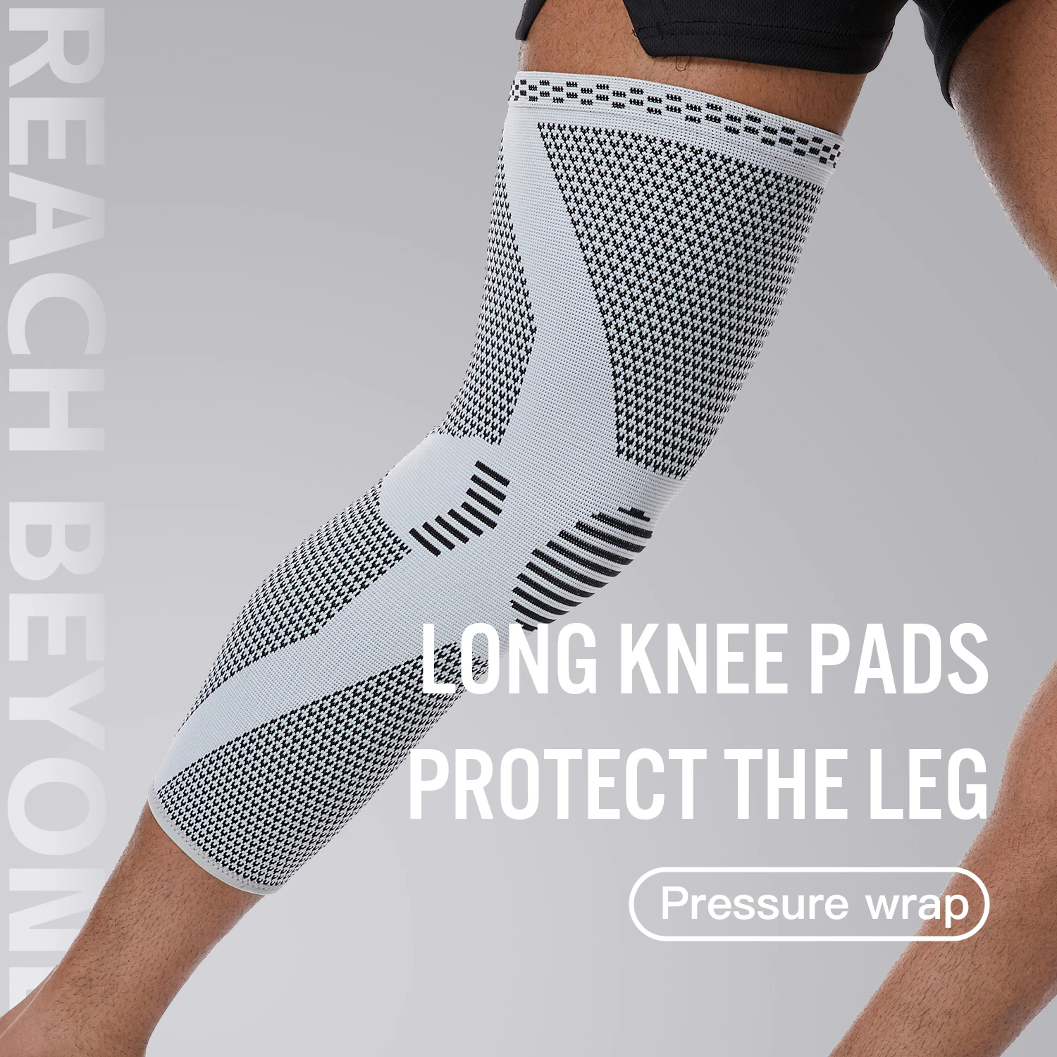 Long Knee Pads Compression Sleeve for Men Women Sports Knee Brace Support Protector for Running Basketball Gym Arthritis Joint P