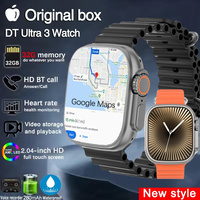 DT Ultra 3 GPS Watch 32GB Memory Smartwatch Men AMOLED Screen Google Maps MP3 MP4 Video Player HD Call Waterproof Sport Bracelet