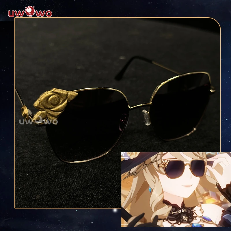 UWOWO Navia Glasses Game Genshin Impact Weapons Navia Sunglasses Prop Accessory