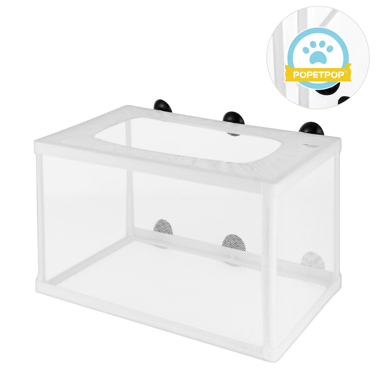 POPETPOP Fish Net Big Size Fry Hatchery Incubator with Suction Cup for Aquarium fish box fish box for hatchery