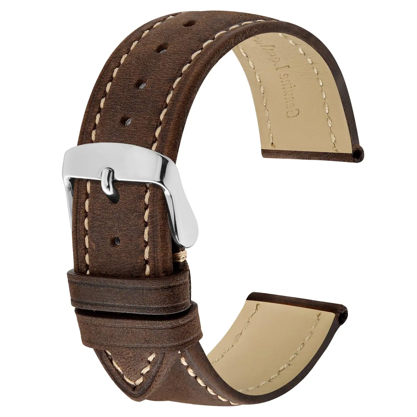 

ANBEER Vintage Leather Watch Starp 14mm15mm16mm18mm 19mm 20mm21mm 22mm 23mm 24mm Watch Band for Men,Women Replacement