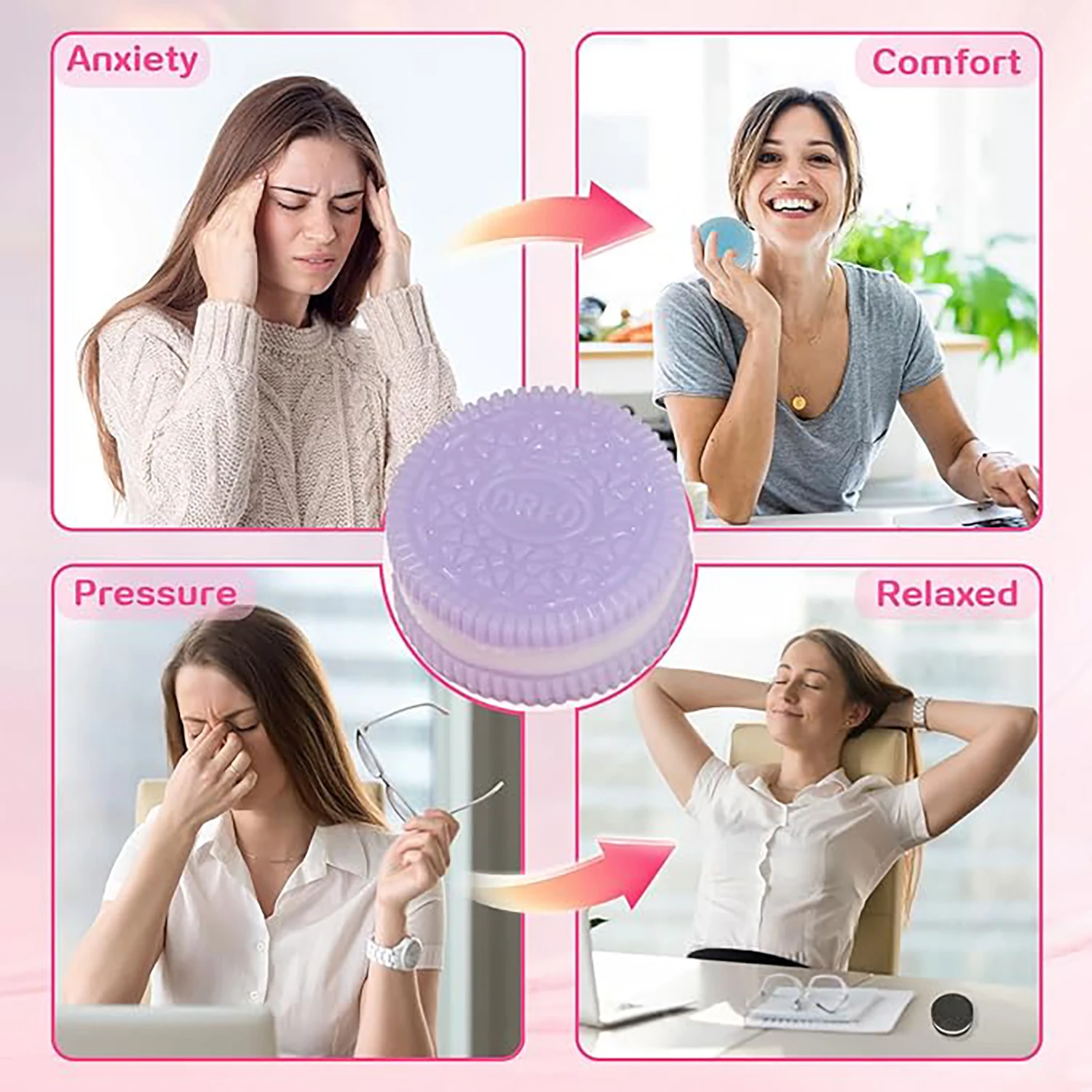 لعبة ضغط البسكويت المقلدة، لعبة حسية لزجة للأطفال المصابين بالتوحد، هدية عيد ميلاد تململ كرة الضغط للبالغين #3