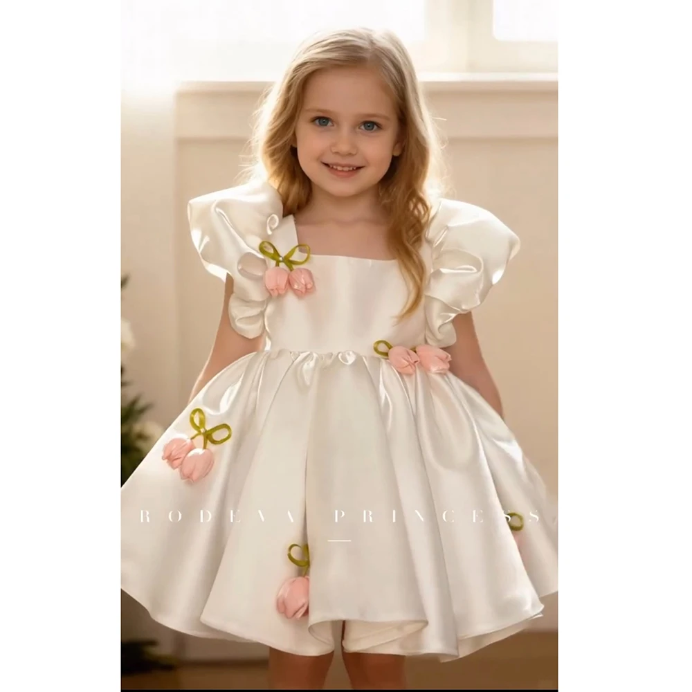 smileven-puff-sleeve-flower-girl-dresses-3d-flowers-skirt-girl's-party-gowns-vestidos-para-ninas-customized