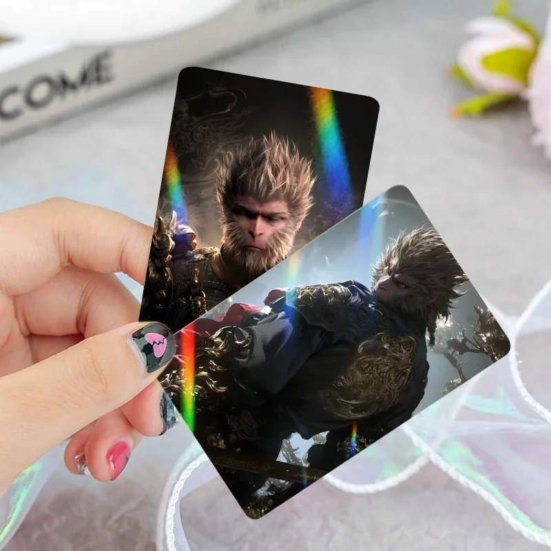 Black Myth Wukong Anime Laser Card, Cosplay Cartoon Postcard, Photo LOMO Card Collection Gift, 55Pcs