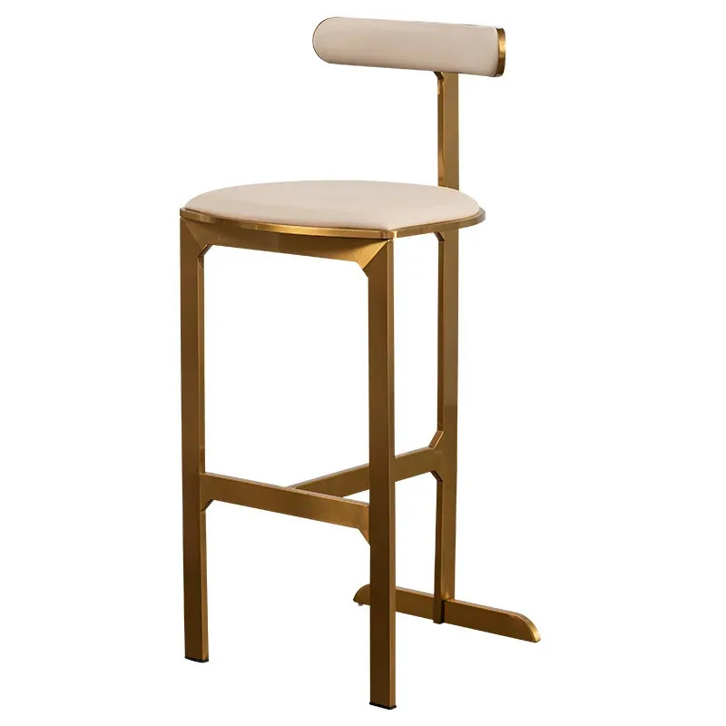 Nordic Metal Bar Stools Vintage Minimalist Reception Gold Bar Stools Wrought Industrial Para Maquillaje Living Room Furniture