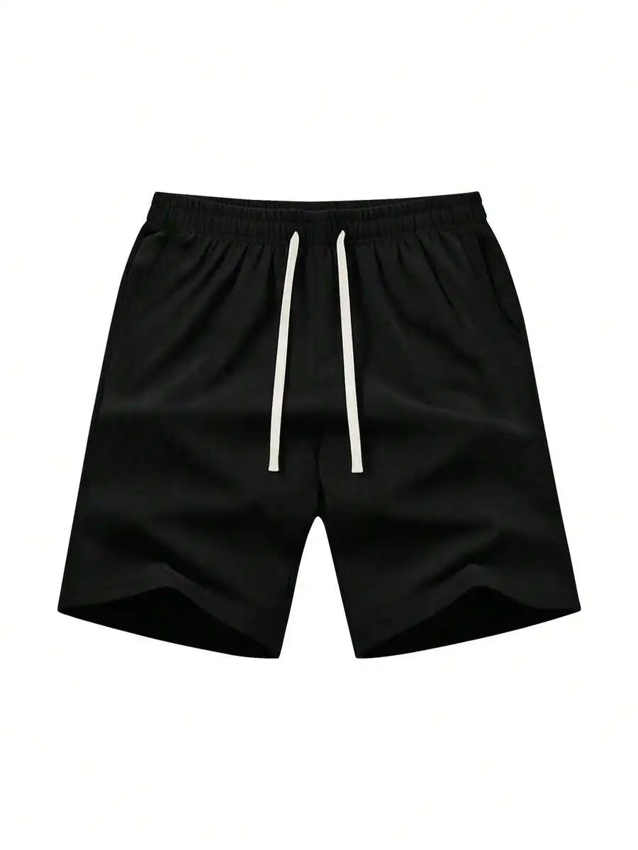 

Mens Solid Color Drawstring Straight Leg Shorts Casual Comfortable Daily Wear