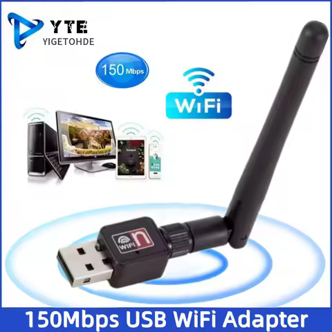 USB WiFi Adapter 150Mbps Wireless Network Card with 2dBi Antenna for PC Laptop Desktop 2.4GHz Mini WiFi Dongle USB WiFi Adapter