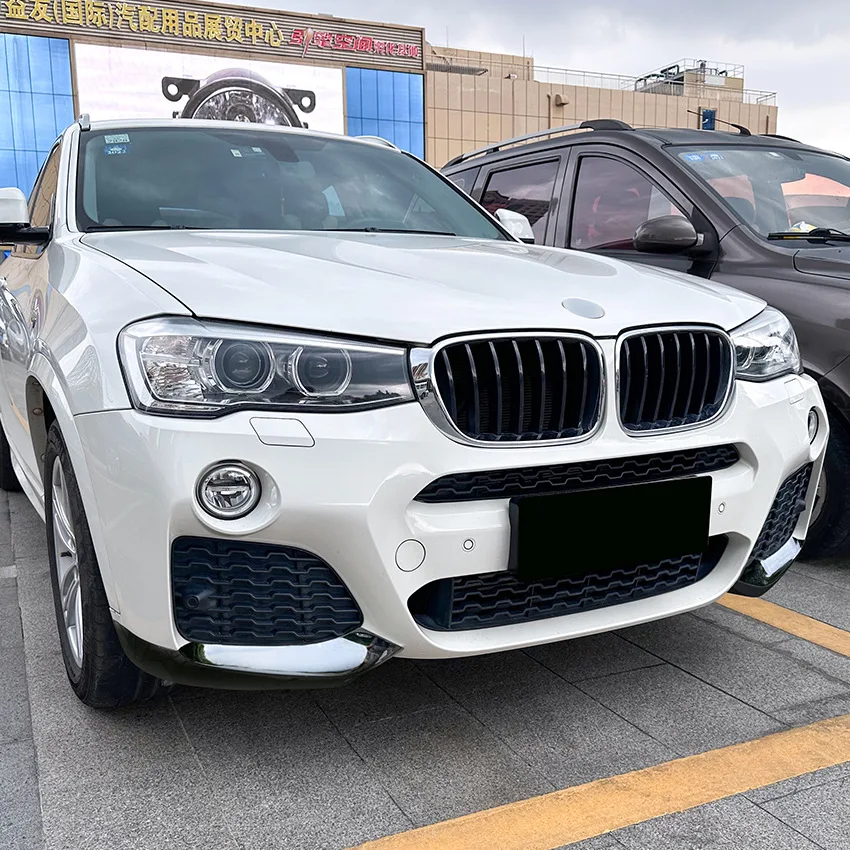

For BMW X3 F25 X4 F26 M Sport 2014-2017 Front Bumper Lip Angle Diffuser Splitter Spoiler Protector Parts Carbon Fiber Pattern