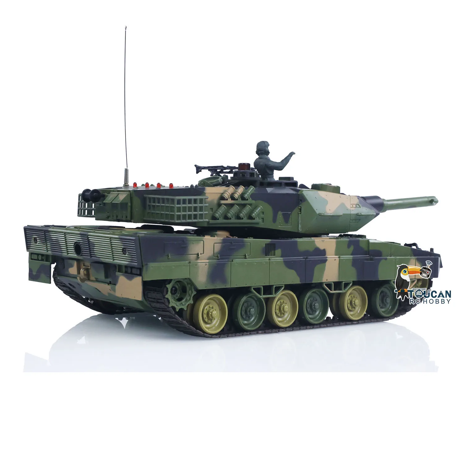 Nieuwe HengLong RC Tank 1/24 3809 2.4GHz Leopard2A5 Afstandsbediening BB Infrarood Battle Tank Model Spray Water Batterij RC Panzer Speelgoed