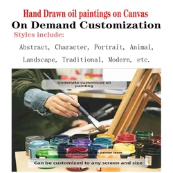 Customized Personalized Gifts High-End Hand-painted Oil Paintings, Abstract Murals, Aluminum Alloy Metal Frames,Modern Wall Art