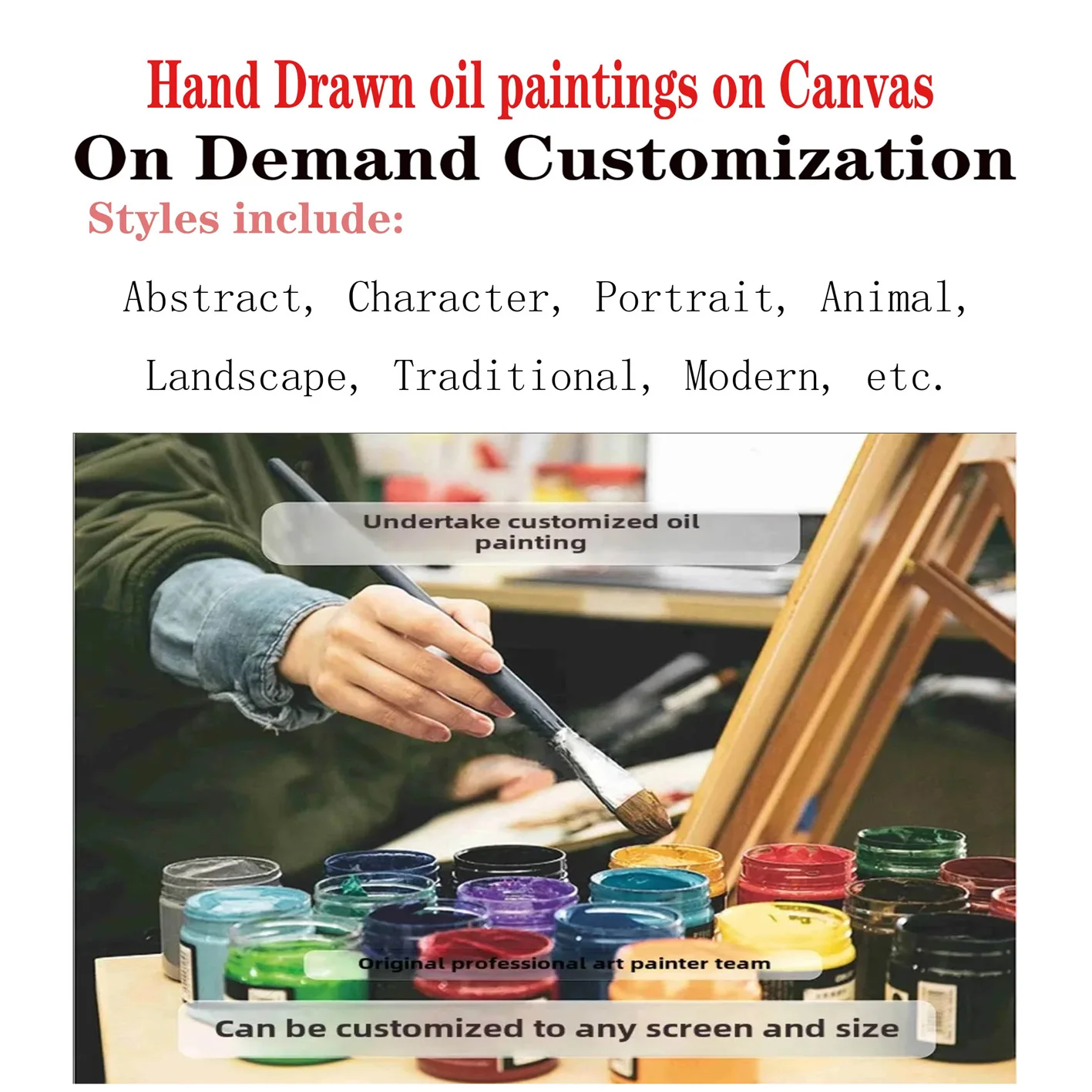 Customized Personalized Gifts High-End Hand-painted Oil Paintings, Abstract Murals, Aluminum Alloy Metal Frames,Modern Wall Art
