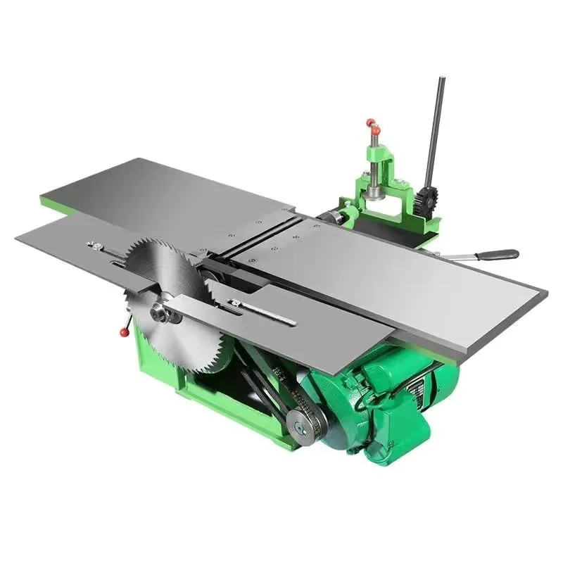 Economic woodworking combination 4-function workbench Multifunctional sawing machine Planer Drilling mortise machine