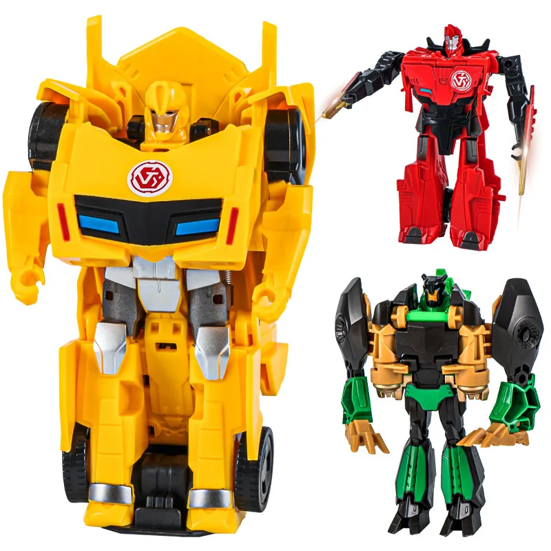 New Transforming Robot Toys 2 in 1 One Step Deformation Car Transformation Robot Action Figures Aircraft Dinosaur Model for Kids