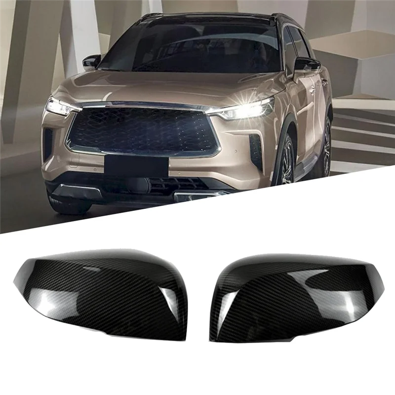 

Unusual Real Carbon Fiber Car Side Rearview Mirror Cover For Infiniti QX50 2016-2023 QX60 2016-2020 Door Mirror Cover Parts Acce