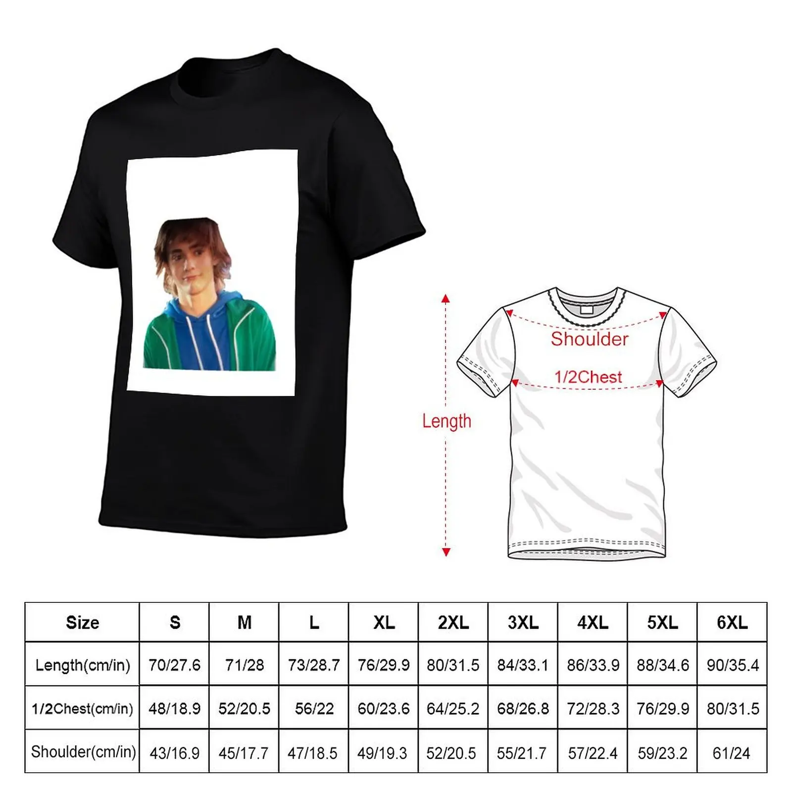 Ricky Bowen as Troy Bolton T-Shirt blacks man clothes baggy shirts t shirts for men graphic