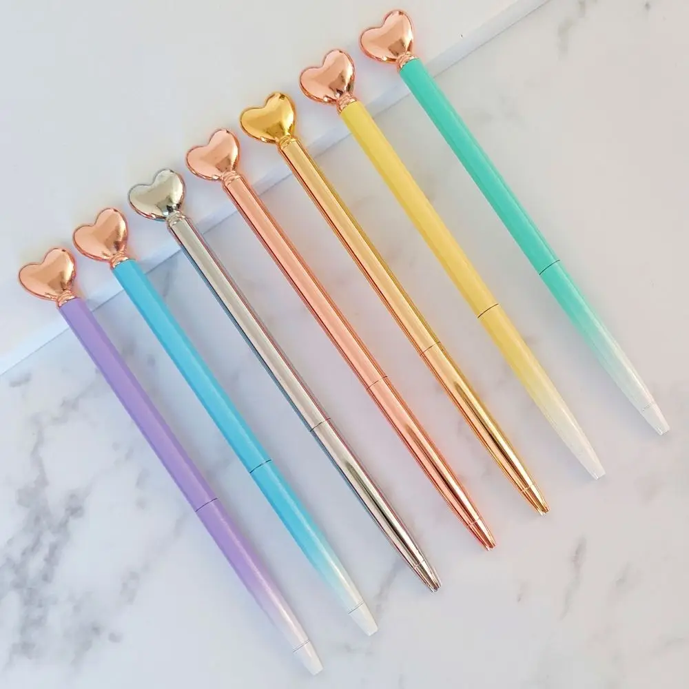 

Aesthetic Mental Love Heart Ballpoint Pen Black Ink Smooth Writing Neutral Pen Kawaii Cute Writing Pen Back To School