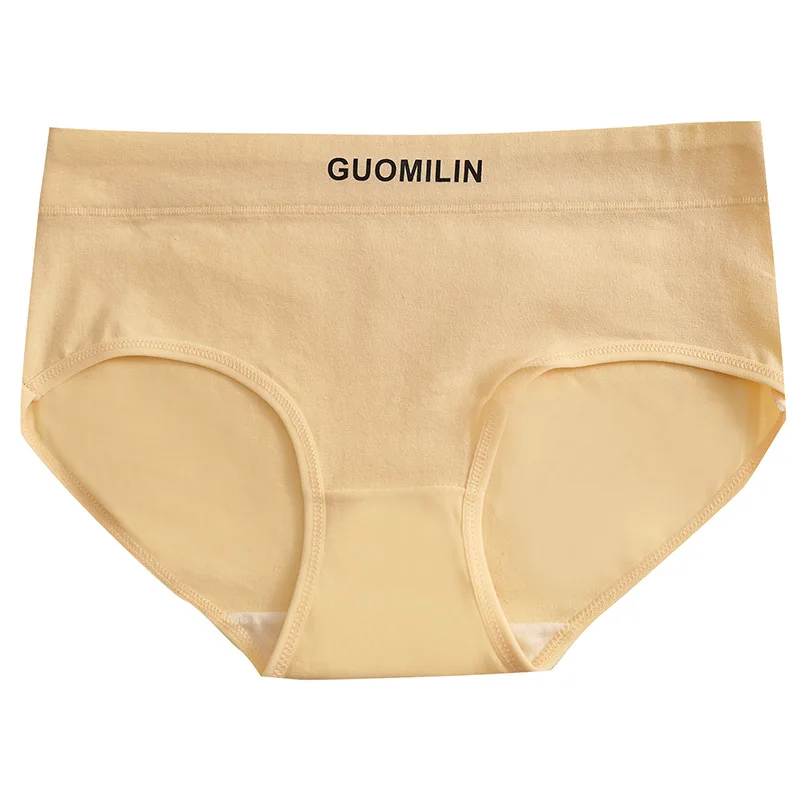 

Pure cotton underwear female Korean version student large size Japanese pure middle waist breathable women's briefs shorts head