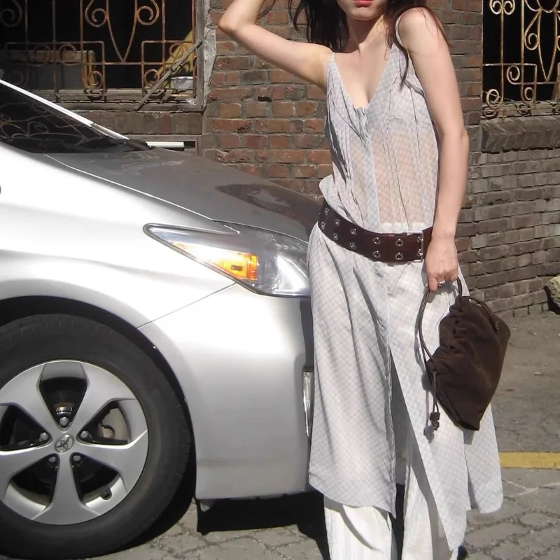 

Punk Vintage Women's Belt Accessory Belt For Girls' Dresses Pu Versatile Waist Belt Y2k Brown Wide-buckle Belt Denim Accessories