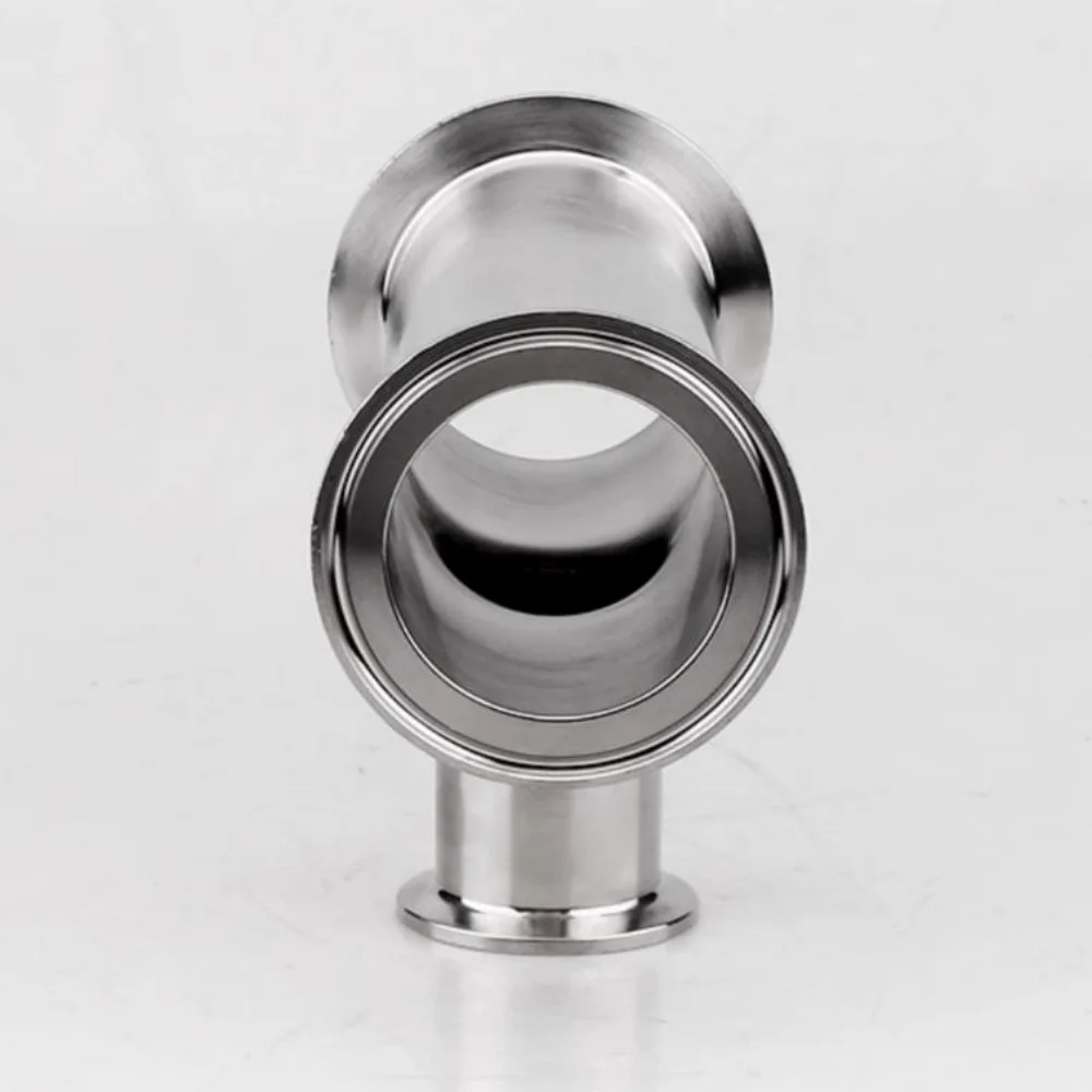 Clamp Φ57Φ63mm OD77.5X64mm Reducing Tee Stainless Steel 304 Sanitary Reducing Tee,Food Grade T-Type Fitting Three-Way