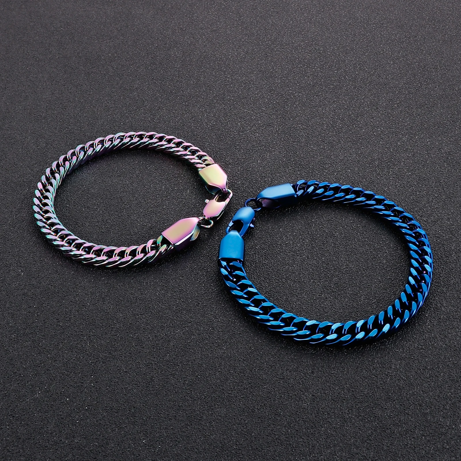 KALEN 8mm متعدد الألوان ربط سلسلة سوار للرجال النساء الفولاذ المقاوم للصدأ بارد سحر الاكسسوارات بسيطة حزب مجوهرات هدية