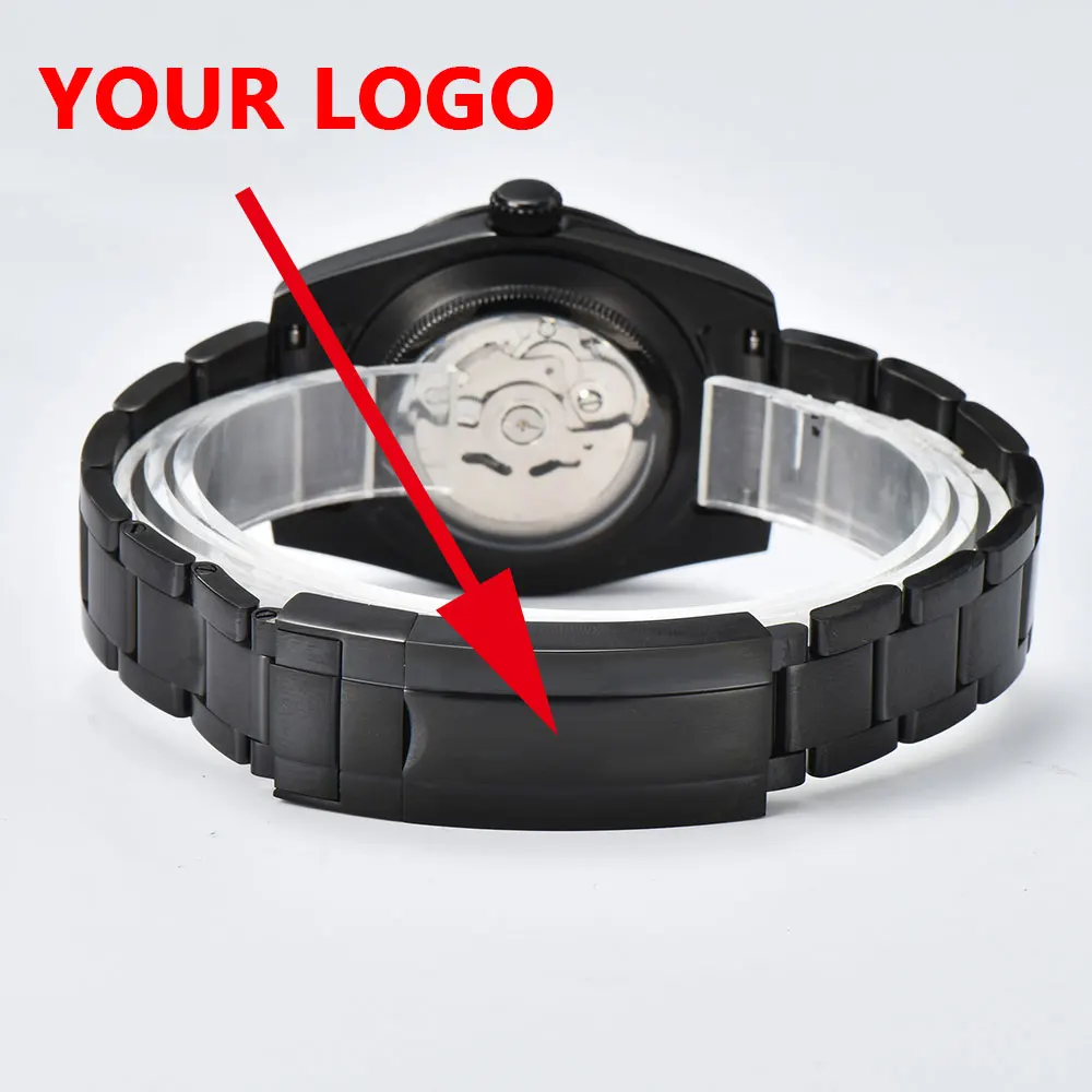 Reloj mecánico automático para hombre, pulsera de lujo con carcasa de acero inoxidable, cristal de zafiro, estilo minimalista, NH35, 39MM