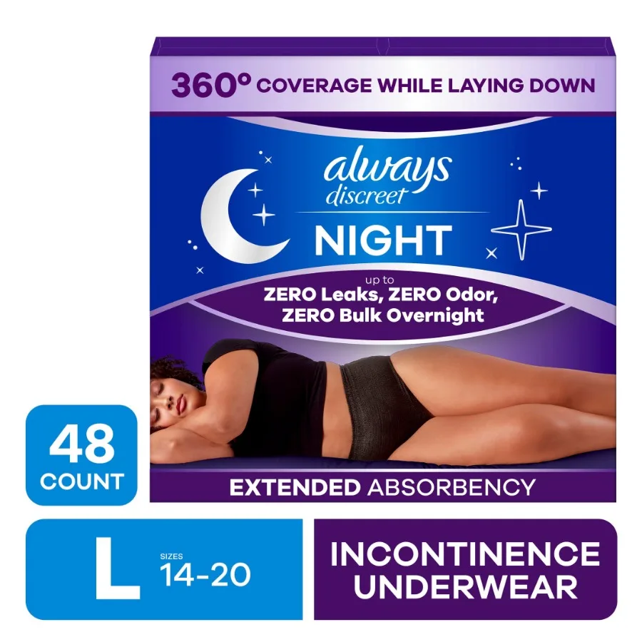 Night, Reimagined Adult Diapers for Women Size L, 48 CT​