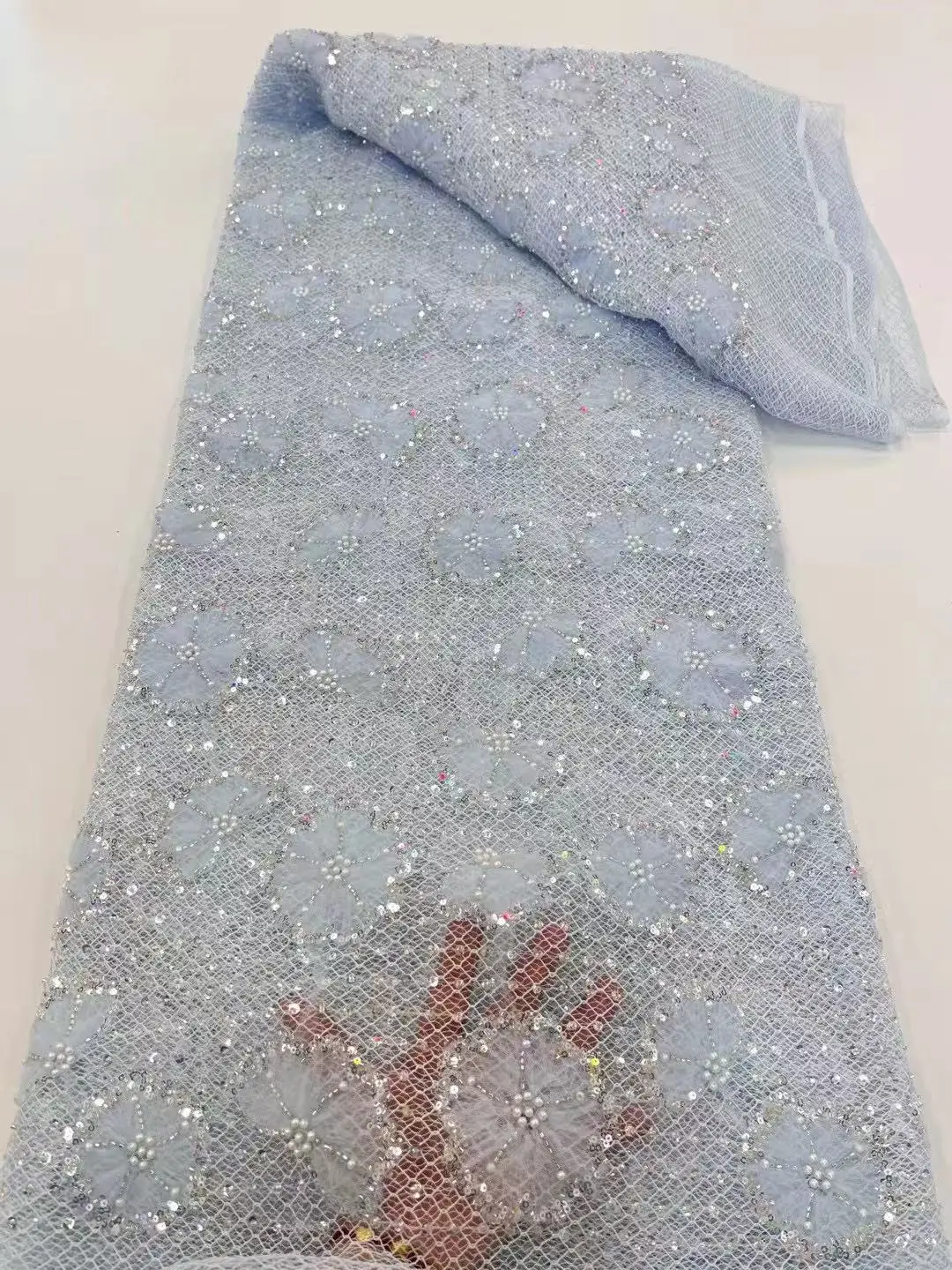 African Velvet Lace Fabric 2025 High Quality Nigeria Lace 5 Yards French Velvet Lace Fabric For Party Wedding Dress Sewing