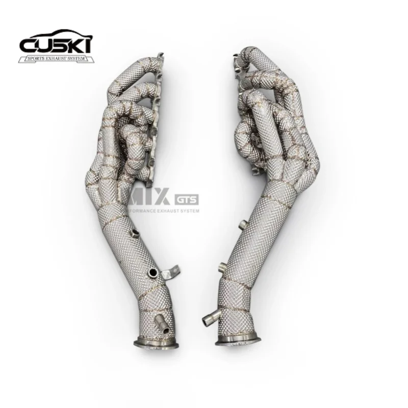 High Flow Exhaust manifold exhaust head Applicable to Lamborghini Huracan STO/EVO Spyder 5.2 2019-2020 304 SUS exhaust system