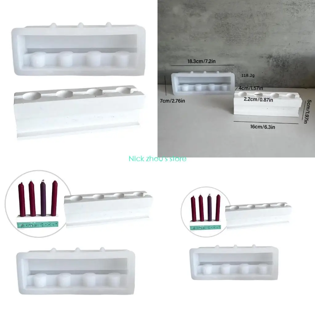 

E15E 4 отверстия, силиконовые формы для подсвечников, круглые формы для подсвечников, формы для подсвечников, силиконовые формы