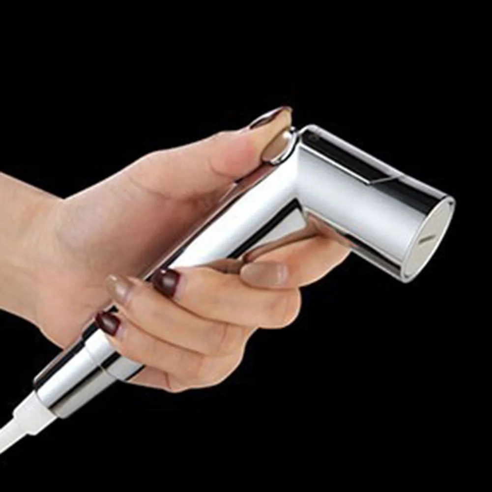 Press-Free Bidet Irrigator Nozzle for Manual Water Release Control Compatible with Standard Garden Hoses and Bathroom Fixtures