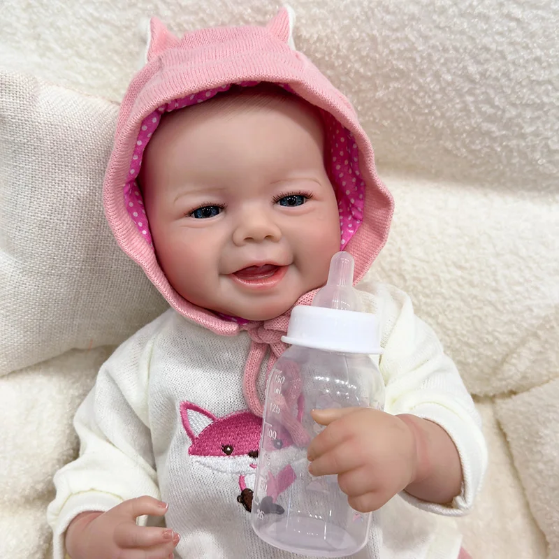 48Cm Pasgeboren Baby Full Vinyl Body Pop Vivienne Reborn Baby Size 3d Huid Zichtbare Aderen Verzamelbare Kunst Pop