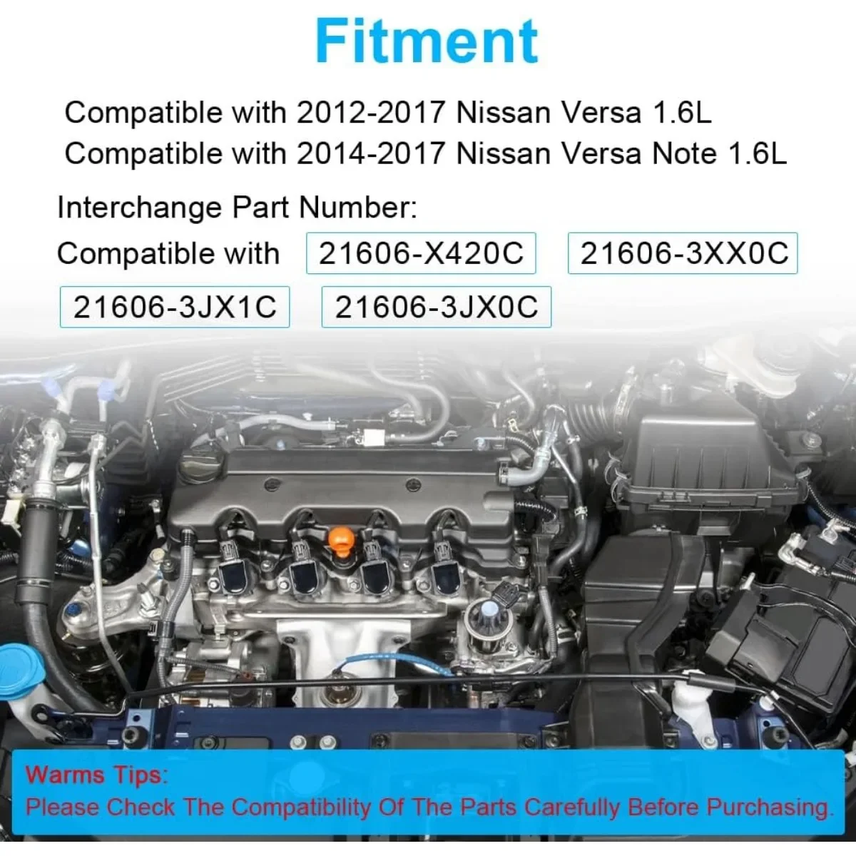 For Nissan Versa 1.6L 2012-2017 Versa Note 1.6L 2014-2017 CVT Transmission Oil Cooler 21606-X420C 21606-3JX0C 21606-3XX0C